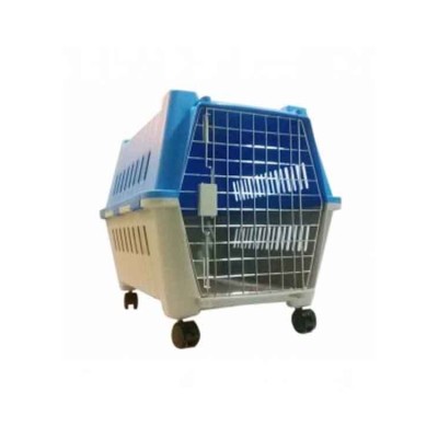 All4Pets Dog Cage Medium Plastic with Plate mat and wheels